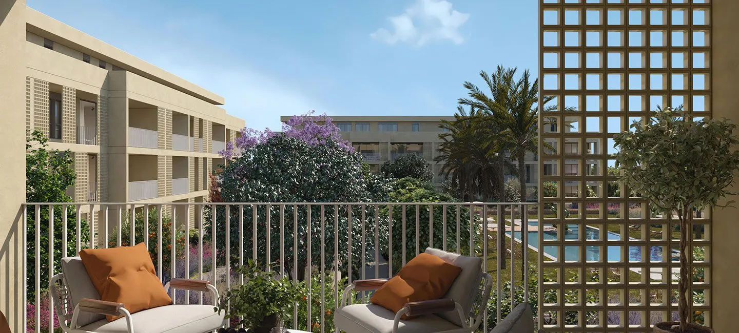 uitzicht vanaf balkon espacio alqueria