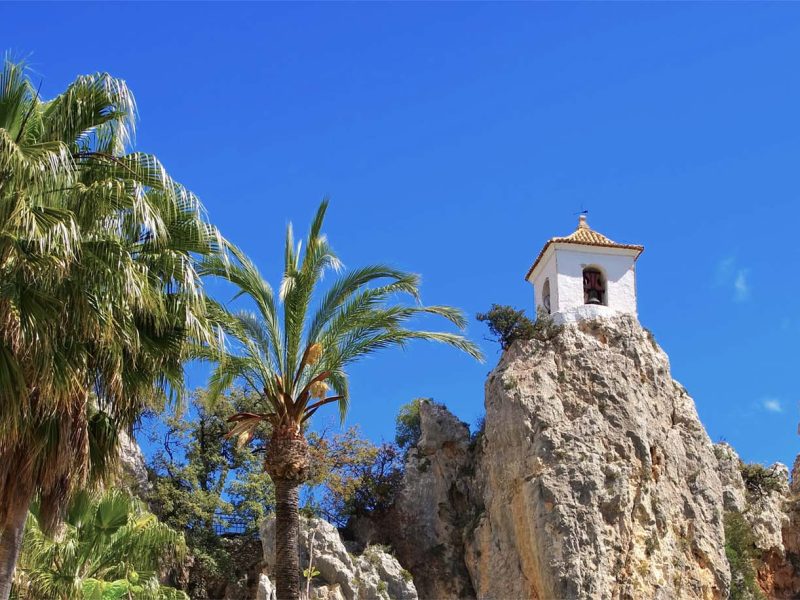 Guadalest Dorf in den Felsen, Costa Blanca in Spanien - Guadalest, Village in rocky mountains, Costa Blanca in Spain